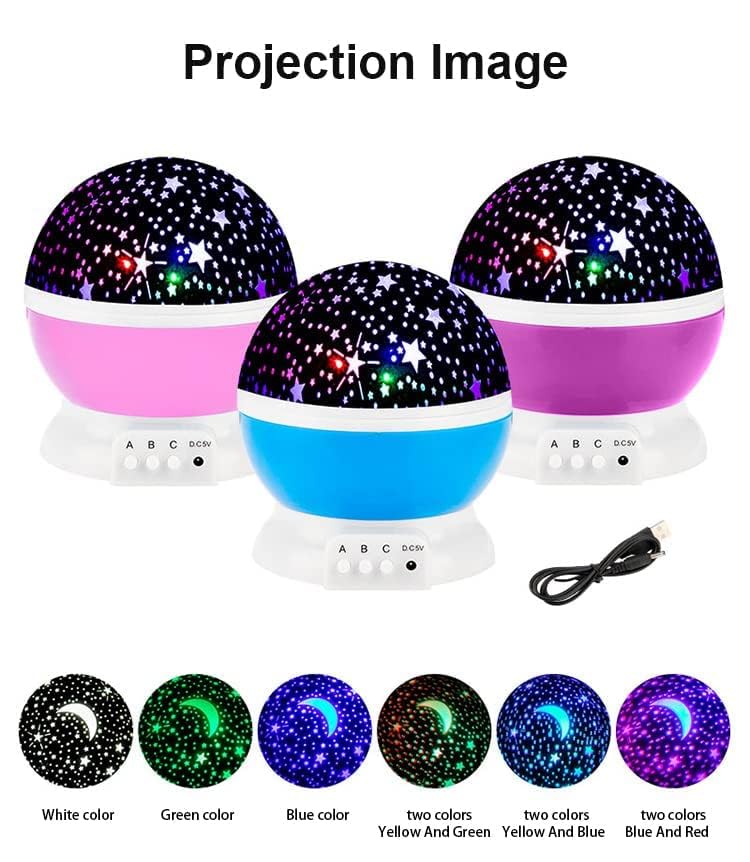Star Projector Night Light (Assorted Color)